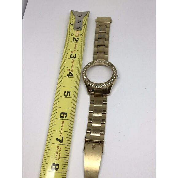 Authentic Fossil Watch Parts Links Case Band 18mm Stainless Steel Gold A676 - Picture 1 of 12